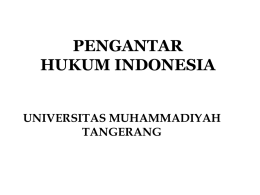 IKHTISAR HUKUM INDONESIA
