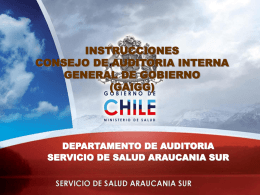 Presentación Temas CAIGG - Servicio de Salud Araucanía Sur