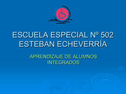 ESCUELA ESPECIAL Nº 502 ESTEBAN ECHEVERRÍA