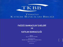Doç. Dr. İshak Emin AKTEPE - 2012 - Türkiye Katılım Bankaları Birliği