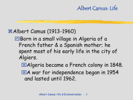 Camus-life