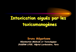Intoxication aiguë par les toxicomanogènes – DESC MU 2009