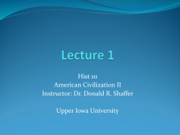 Lecture 1 - Upper Iowa University