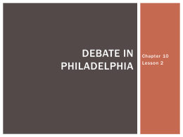 Debate in Philadelphia