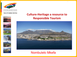 Culture and Heritage Tourism