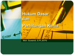 Hukum Dasar Kimia