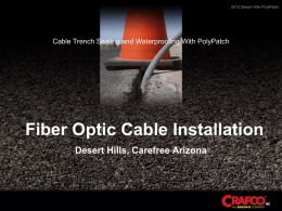 Cable Trench In Pavement