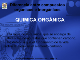 diferencias entre compuestos orgánicos e inorgánicos