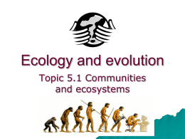 5.1 Ecology definitions