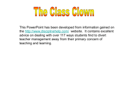 The Class Clown – Dealing with classroom interrupters