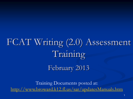 2013 FCAT Writing