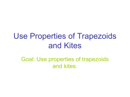 8.5 Use Properties of Trapezoids and Kites