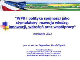 Warszawa 2013 prof. dr hab. inż. Eugeniusz Karol Chyłek
