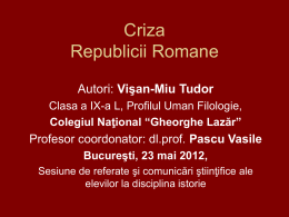 Criza Republicii Romane