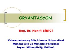 ORYANTASYON - Kahramanmaraş Sütçü İmam Üniversitesi