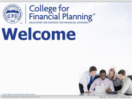 1–2 - College for Financial Planning