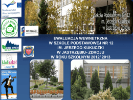 ewaluacja wewnętrzna 2012/13 - Szkoła Podstawowa nr 12 w