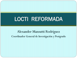 Presentación LOCTI - Investigación y Postgrado