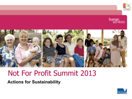 2013 Not for Profit Summit Opening Address Lynne Wannan 15