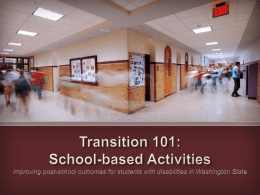 Transition 101: School-Based Activities