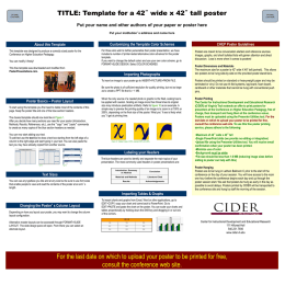 100cm by 100cm Poster Template - CIDER