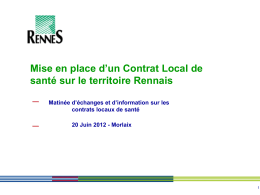 Rennes: enjeux urbains d`une politique de santé