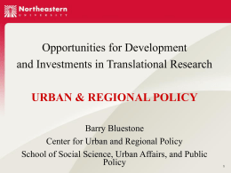 urban & regional policy