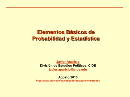 Elementos básicos de probabilidad y estadística