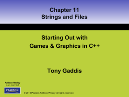 11.1 Working with Strings
