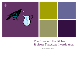 The Crow and the Pitcher: A Linear Functions
