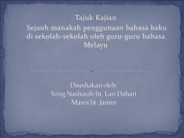Perancangan Bahasa di Malaysia – pembentangan 3 (200310)