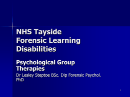 NHS Tayside Forensic Learning Disabilities