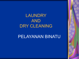 LAUNDRY AND DRY CLEANING