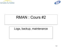 RMAN : Cours #2