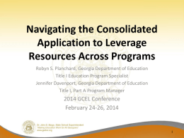 Navigating the Consolidated Application to Leverage