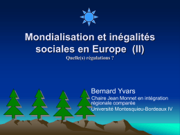 Mondialisation et inégalités sociales en Europe (II) Quelle(s)
