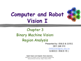Chapter 3: Binary Machine Vision - Digital Camera and Computer