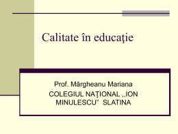 35 CALITATE IN EDUCATIE