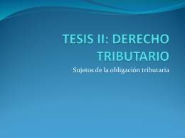 TESIS II: DERECHO TRIBUTARIO