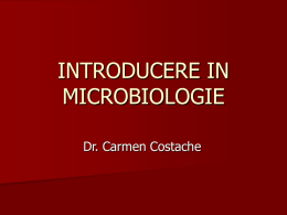 CURS 1 – microbio – Introducere