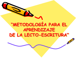 metodología para el aprendizaje de la lecto-escritura