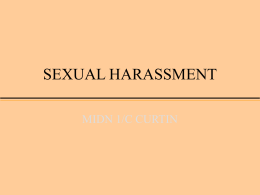 SEXUAL HARASSMENT