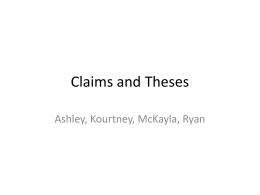 Claims and Theses