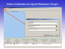 Notice d`utilisation du logiciel Statistique Tanagra Indication