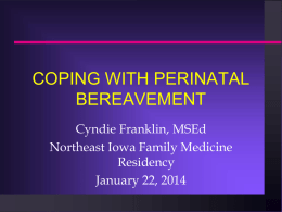 coping with perinatal bereavement