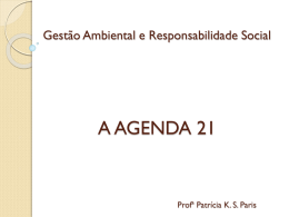 Agenda 21 - Profª Patrícia Paris