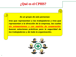 ¿Cuáles son las funciones del CPHS?