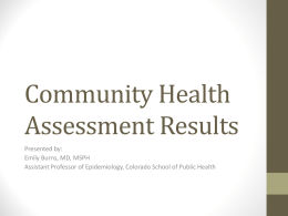 San Juan Basin Community Health Assessment PowerPoint