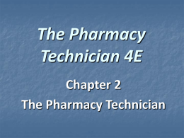 Pharmacy Practice for Technicians
