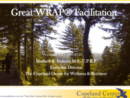 Powerpoint slides for Great WRAP Facilitation program